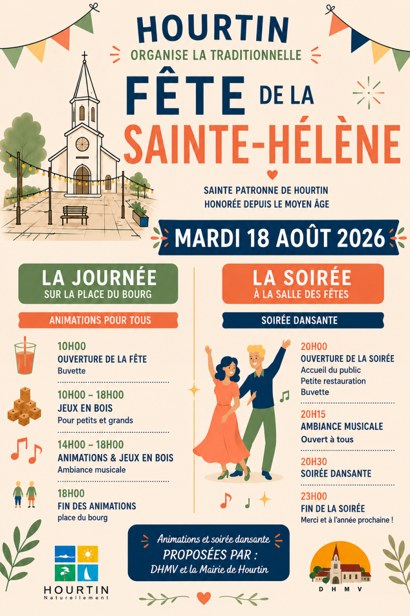 FÊTE DE LA SAINTE-HELENE à Hourtin le 18 août 2026